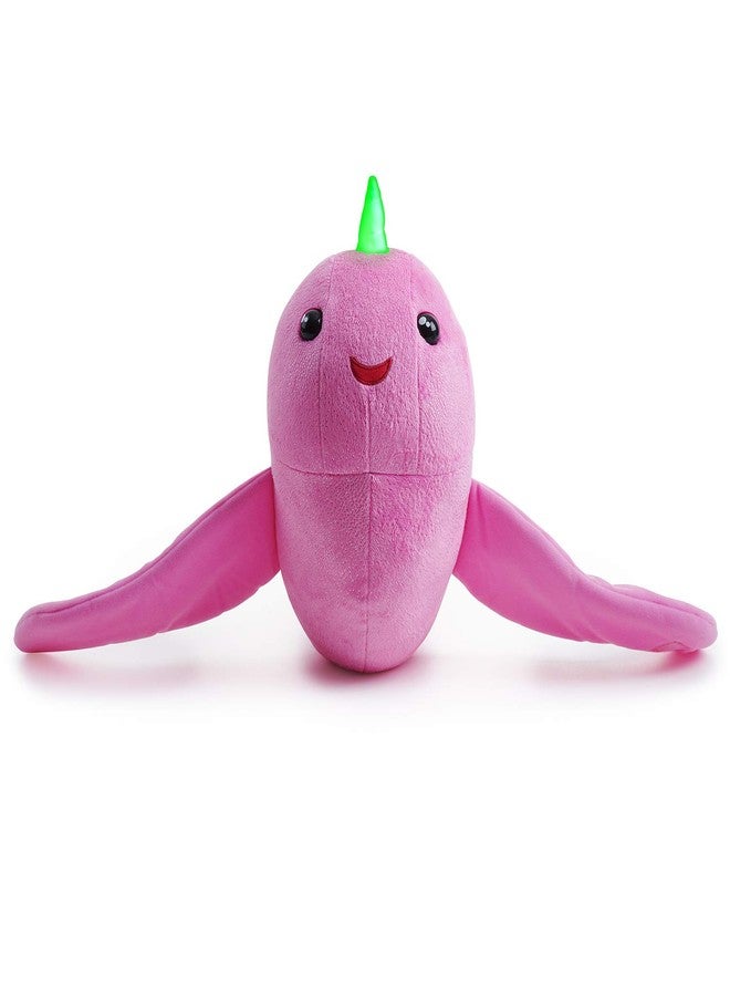 WowWee Fingerlings Hugs - Rachel (Pink Glitter) - Interactive Plush Narwhal - Image 2